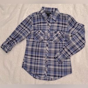 Lucky Brand plaid button up top size xs